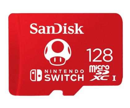 Karta pamięci SANDISK Nintendo Switch microSDXC 128GB, 100/90 MB/s (V30, U3, C10, A1, UHS-1)